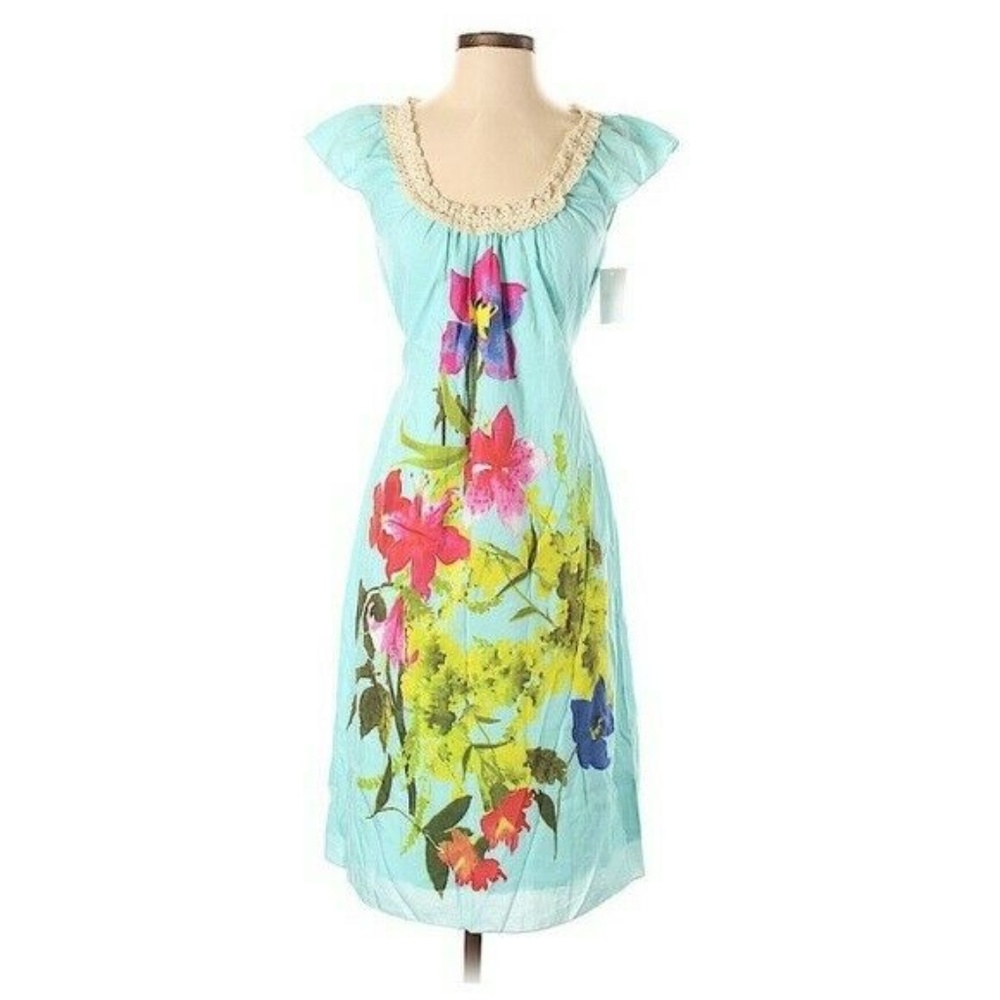 NWOT J. PETERMAN 4 April in Paris Turquoise Dress